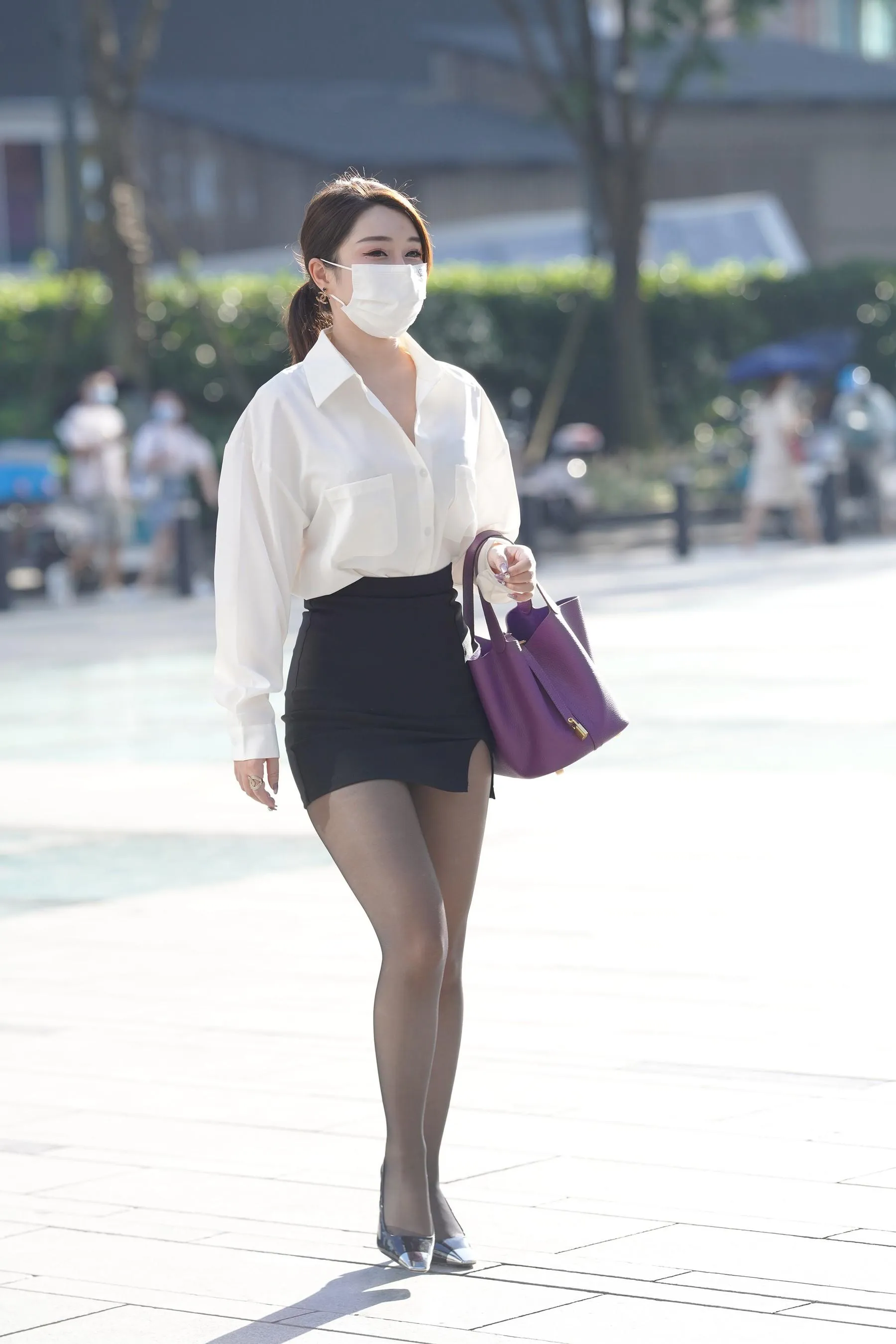 魔镜街拍 NO.184 街拍黑丝包臀裙小姐姐 [137P]插图5